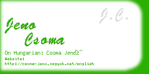 jeno csoma business card